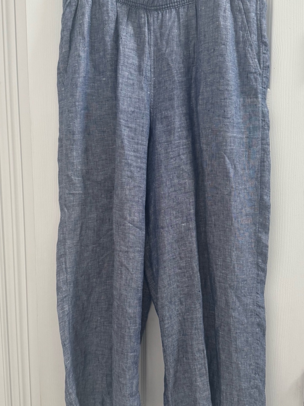 Tahari Light Blue 100% Linen Women’s Pants Medium